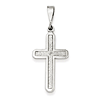 14k White Gold Celtic Knot Cross Pendant 1in