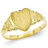 14kt Yellow Gold Signet Heart Ring