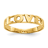 14k Yellow Gold Slender LOVE Ring