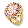 Jacqueline Kennedy Vermeil Simulated Kunzite Ring