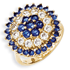 Jacqueline Kennedy Gold-plated Swarovski Crystal Bullseye Ring