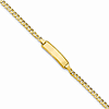 14kt Yellow Gold Small ID Bracelet with Curb Links