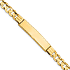 14k Yellow Gold 8in Men's ID Bracelet with Curb Links 8mm