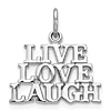 14k White Gold Live Love Laugh Charm
