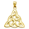 14kt Yellow Gold 7/8in Celtic Trinity Knot Pendant