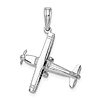 14k White Gold High-Wing Airplane Pendant
