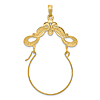 14k Yellow Gold Fancy Ribbon Charm Holder
