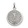 14kt White Gold 9/16in Communion Charm