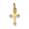 14kt Yellow Gold 9/16in Small Cross Charm