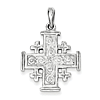 14kt White Gold 15/16in Jerusalem Cross Pendant