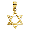 14kt Yellow Gold 1/2in Star of David Charm