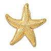 14k Yellow Gold Jumbo Starfish Pendant Slide 1.5in