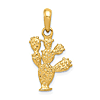 14k Yellow Gold Cactus Pendant 3/4in