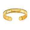 14kt Yellow Gold Milgrain 3mm Toe Ring