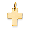 14kt Yellow Gold 5/8in Polished Cross Charm