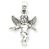 14kt White Gold 5/8in Guardian Angel Pendant