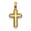 14kt Yellow Gold 7/8in Budded Filigree Cross