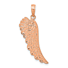 14k Rose Gold Angel Wing Pendant 1in