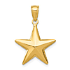 14k Yellow Gold 3-D Star Pendant 5/8in