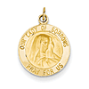 14k Yellow Gold Our Lady of Sorrows Medal Charm 9/16in