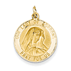 14k Yellow Gold Our Lady of Sorrows Medal Pendant 11/16in