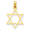 14k Yellow Gold 11/16in Star of David Pendant