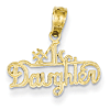 14k Yellow Gold 5/8in #1 Daughter Pendant