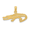 14k Yellow Gold Flat Alligator Pendant