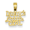 14kt Yellow Gold Polished Daddy's Little Girl Pendant
