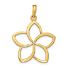 14k Yellow Gold Cut-out Flower Pendant 7/8in
