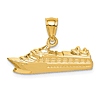 14k Yellow Gold Polished Cruse Ship Pendant 5/16in