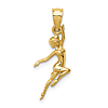 14k Yellow Gold Dancer Pendant 3/4in