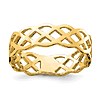 14k Yellow Gold Polished Weave Ring