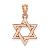 14k Rose Gold Star of David Pendant 5/8in