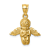 14k Yellow Gold Praying Angel Boy Pendant 5/8in