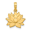 14k Yellow Gold Lotus Flower Pendant