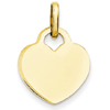 14kt Yellow Gold 5/8in Engravable Flat Heart Charm