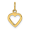 14kt Yellow Gold 3/8in Heart Charm