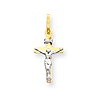 14kt Two-tone 3/4in INRI Crucifix Pendant