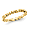 14k Yellow Gold Polished Twisted Stackable Ring 3mm