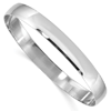 14k White Gold 7.75in Classic Slip-on Bangle  Bracelet 8mm