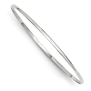 14k White Gold 7.5in Solid Bangle Bracelet 2mm