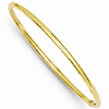 14kt Yellow Gold 8.25in Hollow Round Bangle Bracelet 3mm