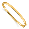 14k Yellow Gold 7in Hollow Hinged Bangle Bracelet 4mm Thick