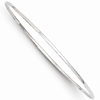 14kt White Gold 1.5mm Hollow Round Bangle Bracelet