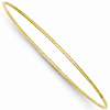 14kt Yellow Gold 1.5mm Hollow Twisted Bangle Bracelet