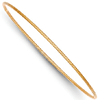 14k Rose Gold 8in Very Thin Slip-on Twisted Bangle Bracelet 1.5mm