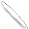 14k White Gold 8in Very Thin Slip-on Twisted Bangle Bracelet 1.5mm