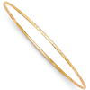 14kt Rose Gold 1.5mm Diamond-cut Hollow Bangle Bracelet 8in