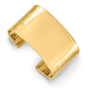 14k Yellow Gold Smooth Cuff Bangle Bracelet 1.5in